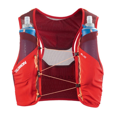 Chaleco Salomon S/LAB PULSAR 3 +2 Soft Flask Fiery Red/ Andorra/ Orange Pop