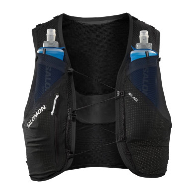 Chaleco Salomon SLAB PULSAR 3 +2 Soft Flask negro y blanco