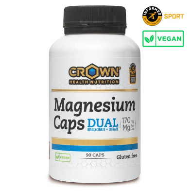 Crown Sport Nutrition Magnesium Caps Dual deporte 90 cápsulas