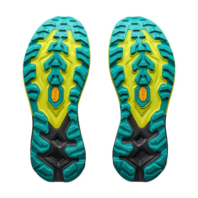 Zapatillas Hoka Mafate 5 Hombre Black Hoka Citrus suela Vibram Megagrip