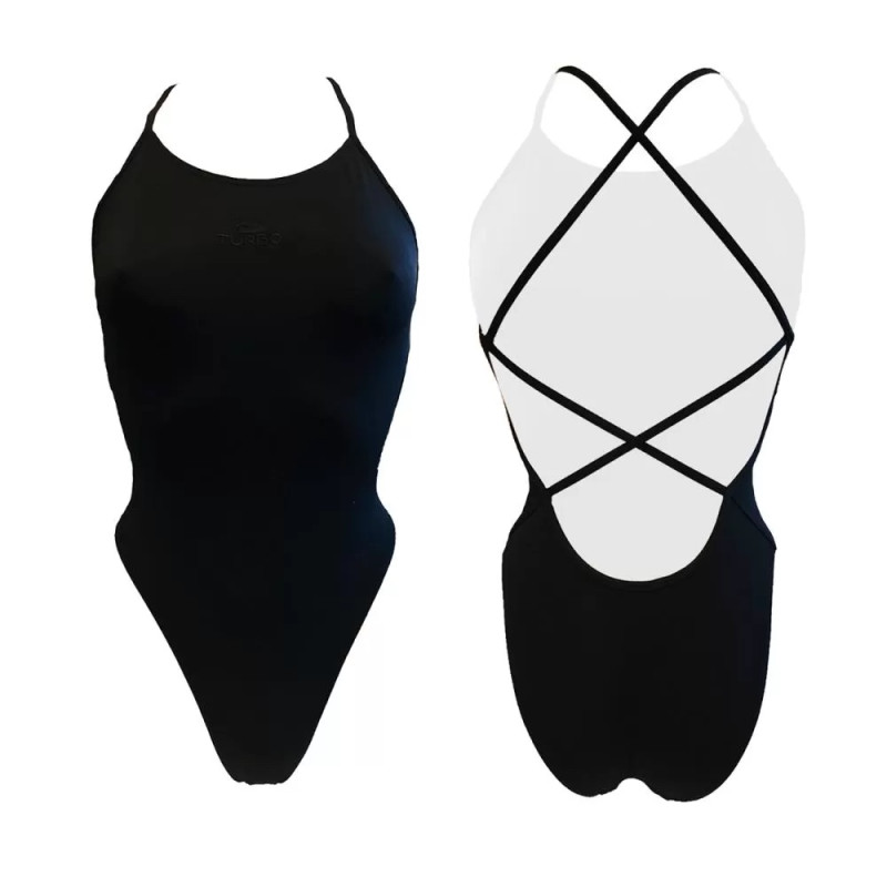 Bañador de natación Turbo Sirene Comfort mujer negro
