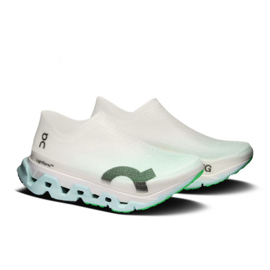 Zapatillas On Running LightSpray Cloudmonster 3 Hyper unisex Flurry Verdite upper sin cordones y sin costuras