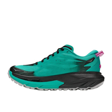 Zapatillas Hoka Mafate 5 Mujer Black Electric Aqua estructura de TPU