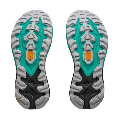 Zapatillas Hoka Mafate 5 Mujer Black Electric Aqua con tecnología de tacos de tracción