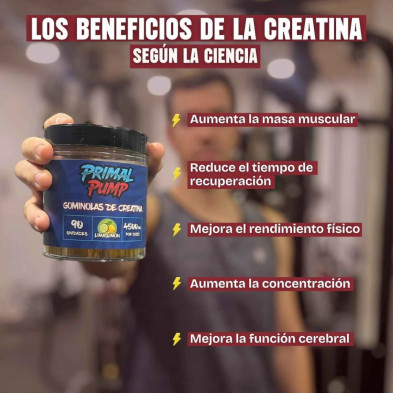 Gominolas Creatina de Primal Pump 90 Gummies Frambuesa