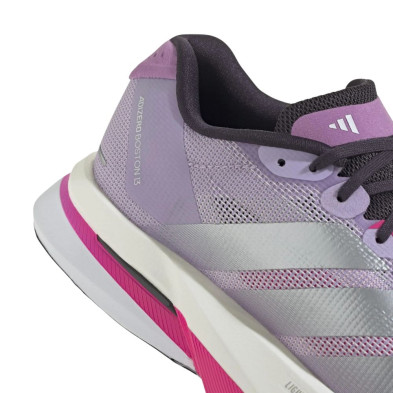 Zapatillas Adidas Adizero Boston 13 Mujer violeta gris plateado rosa fucsia más ligera y dinámica