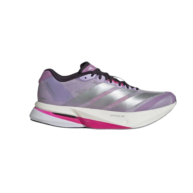 Zapatillas Adidas Adizero Boston 13 Mujer Powder Plum Silver Met Shock Pink