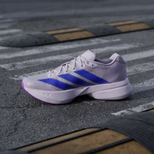 Zapatillas Adidas Adizero Boston 13 Mujer Purple Tint Solar Purple Green Spark