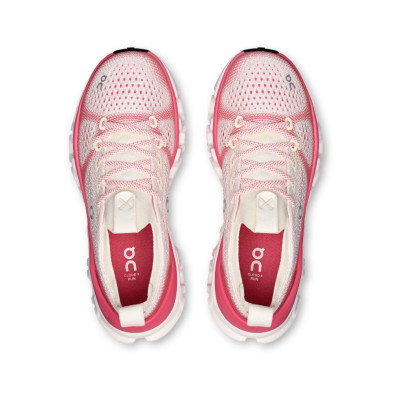 Zapatillas On Running Cloud X Tempo mujer rosa Camelia beige y blanco