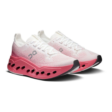Zapatillas On Running Cloud X Tempo mujer Ivory Camellia Upper de malla transpirable