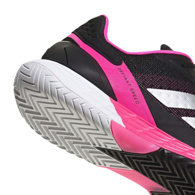 Zapatillas Adidas Defiant Speed 2 Tennis hombre Core Black/ Silver Metal mediasuela Lightstrike absorbe los impactos