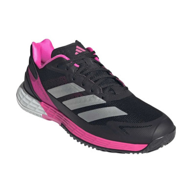 Zapatillas Adidas Defiant Speed 2 negro plata rosa empeine de malla para una buena ventilación