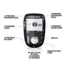 electroestimulador Compex SP 8.0 características