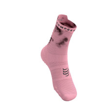 Calcetines Compressport Pro Racing V4.0 Run Comer el polvo color rosa