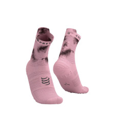Calcetines Compressport Pro Racing V4.0 Run Comer el polvo color rosa