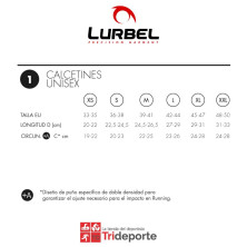 tallaje calcetines Lurbel unisex