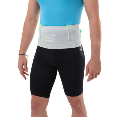 Cinturón de trail Compressport Free Belt Pro gris violeta verde neón