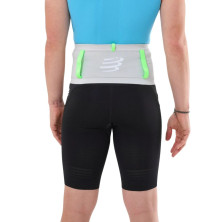 Cinturón de trail Compressport Free Belt Pro Gray Violet/ Neon Green parte trasera