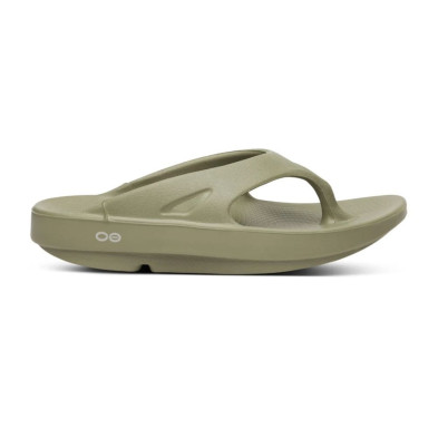 Sandalias Oofos Recovery Ooriginal verde follaje