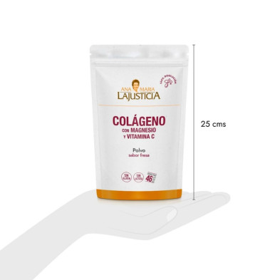 Ana Maria la Justicia Colágeno con Magnesio y Vitamina C 350 gr Fresa nuevo envase doypack