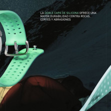 Correa de silicona COROS 24 mm para APEX 4 46 mm y NOMAD Night Climber resplandece en la oscuridad fluorescente