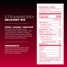 Tailwind Recovery Mix 1200g fresa tabla nutricional