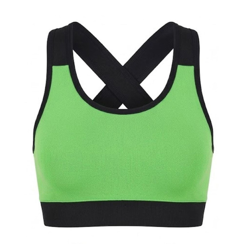 Sujetador deportivo Hanker Top cruzado Seka Verde
