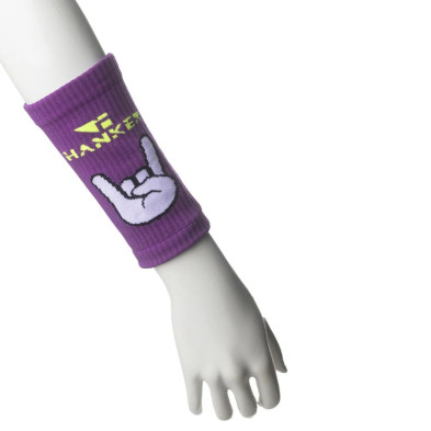 Muñequera Hanker Palam Morado estilo atrevido y divertido