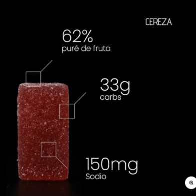 Barrita energética Fanté Energy Bar Pâte de Fruit Cereza con 33 gramos de carbohidratos