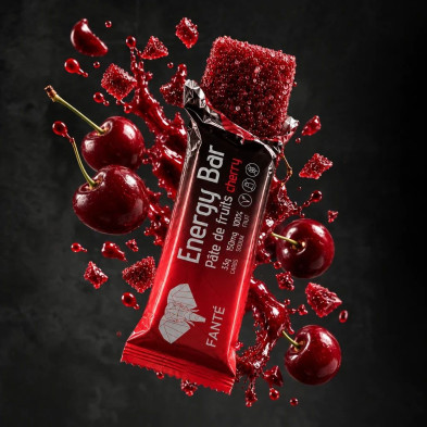 Barrita energética Fanté Energy Bar Pâte de Fruit Cereza sabor pera, con puré natural de fruta