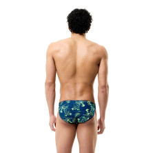 Bañador slip Speedo Club Training Printed Brief hombre Green Navy entrenamientos intensivos frecuentes