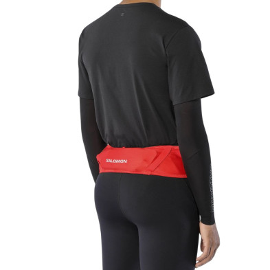 Cinturón Salomon Pulse Belt High Risk Red con hebillas para llevar los bastones