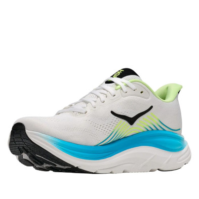 Zapatillas Hoka Clifton 11 hombre blanco hielo azul fluor para todos los niveles