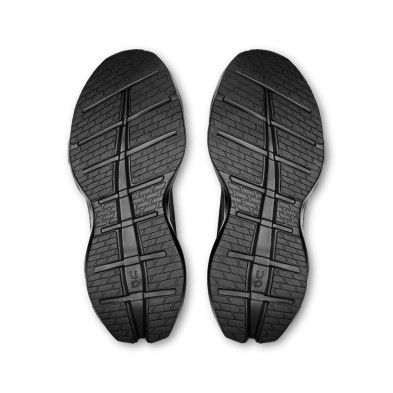 Zapatillas On Running Cloudrunner 3 Max hombre Black Black  Suela de goma mas gruesa que resiste y añade tracción
