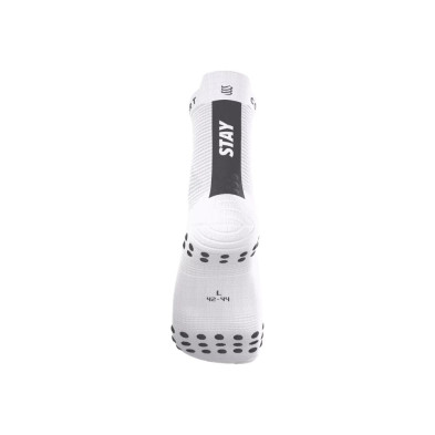 Calcetines Compressport Pro Racing V4.0 Run High Stay Behind Black protección contra ampollas