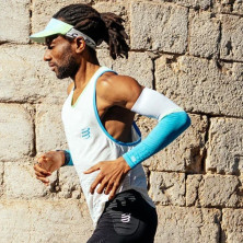 Visera running Compressport Pro Racing Visor Star unisex White Blue Green