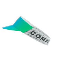 Visera running Compressport Pro Racing Visor Star unisex White Blue Green ala de la visera amplia y fina