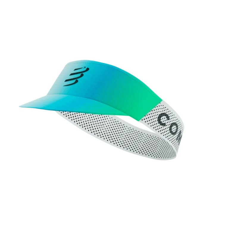Visera running Compressport Pro Racing Visor Star unisex White Blue Green
