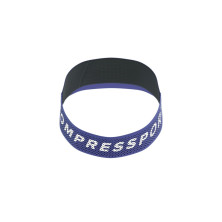 Visera running Compressport Pro Racing Visor unisex Orient Blue logo  en banda trasera y icónico emblema de competición delante