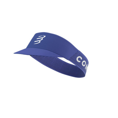 Visera running Compressport Pro Racing Visor unisex Orient Blue ala de la visera amplia y fina