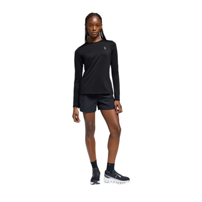 Camiseta manga larga On Running Core Long-T mujer Negra que pega con todo