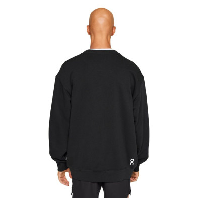 Sudadera On Running Club Crew hombre Black holgada y suave para no llevar nada debajo