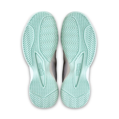 Zapatillas Wilson Rush Pro L Junior Tennis Unisex White/ Bay/ Skipper Blue rendimiento en todo tipo de pistas