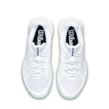 Zapatillas Wilson Rush Pro L Junior Tennis Unisex White/ Bay/ Skipper Blue cuello acolchado
