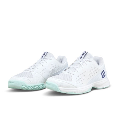Zapatillas Wilson Rush Pro L Junior Tennis Unisex White/ Bay/ Skipper Blue