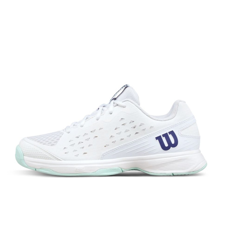 Zapatillas Wilson Rush Pro L Junior Tennis Unisex White/ Bay/ Skipper Blue