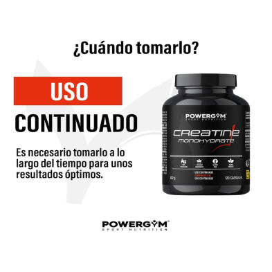 Creatina Cápsulas PowerGym como tomarlo