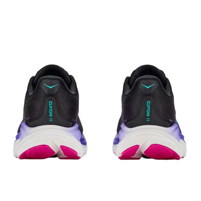 Zapatillas Hoka Clifton 11 mujer Black/ Neon Nebula 42mm de altura de talón