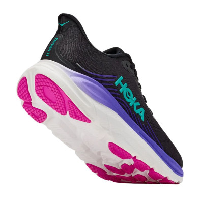 Zapatillas Hoka Clifton 11 mujer negro morado turquesa Estampado 3D de silicona