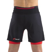 Pantalón Corto Técnico 2en1 Extreme (negro-rojo)